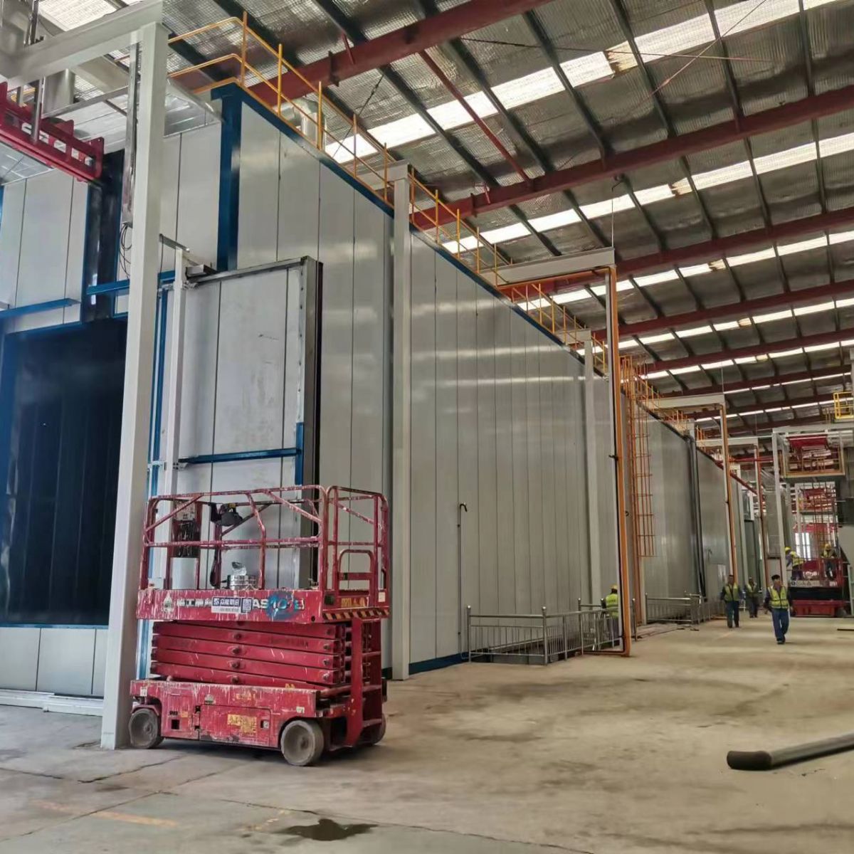 喷漆房安装现场