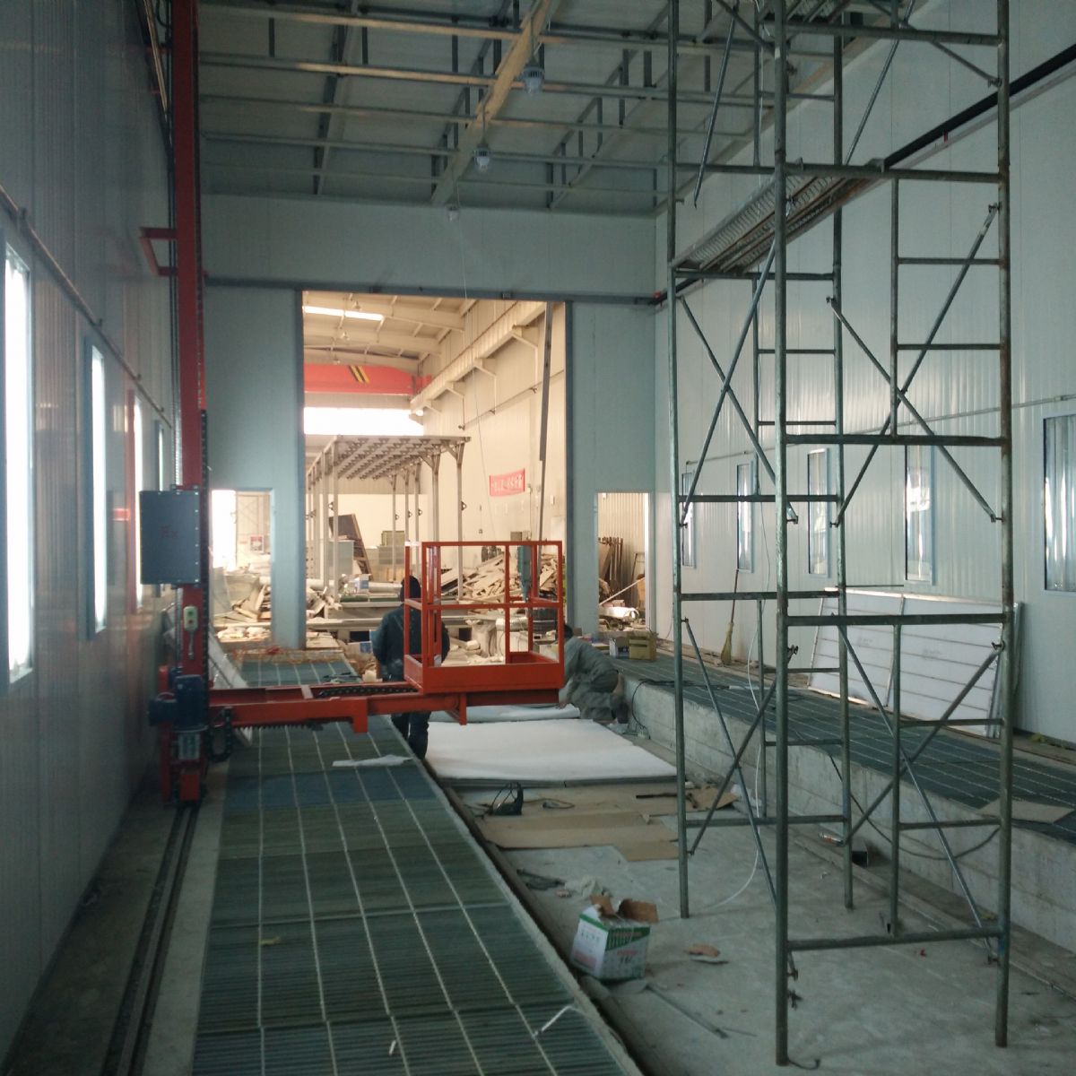 喷漆房安装现场