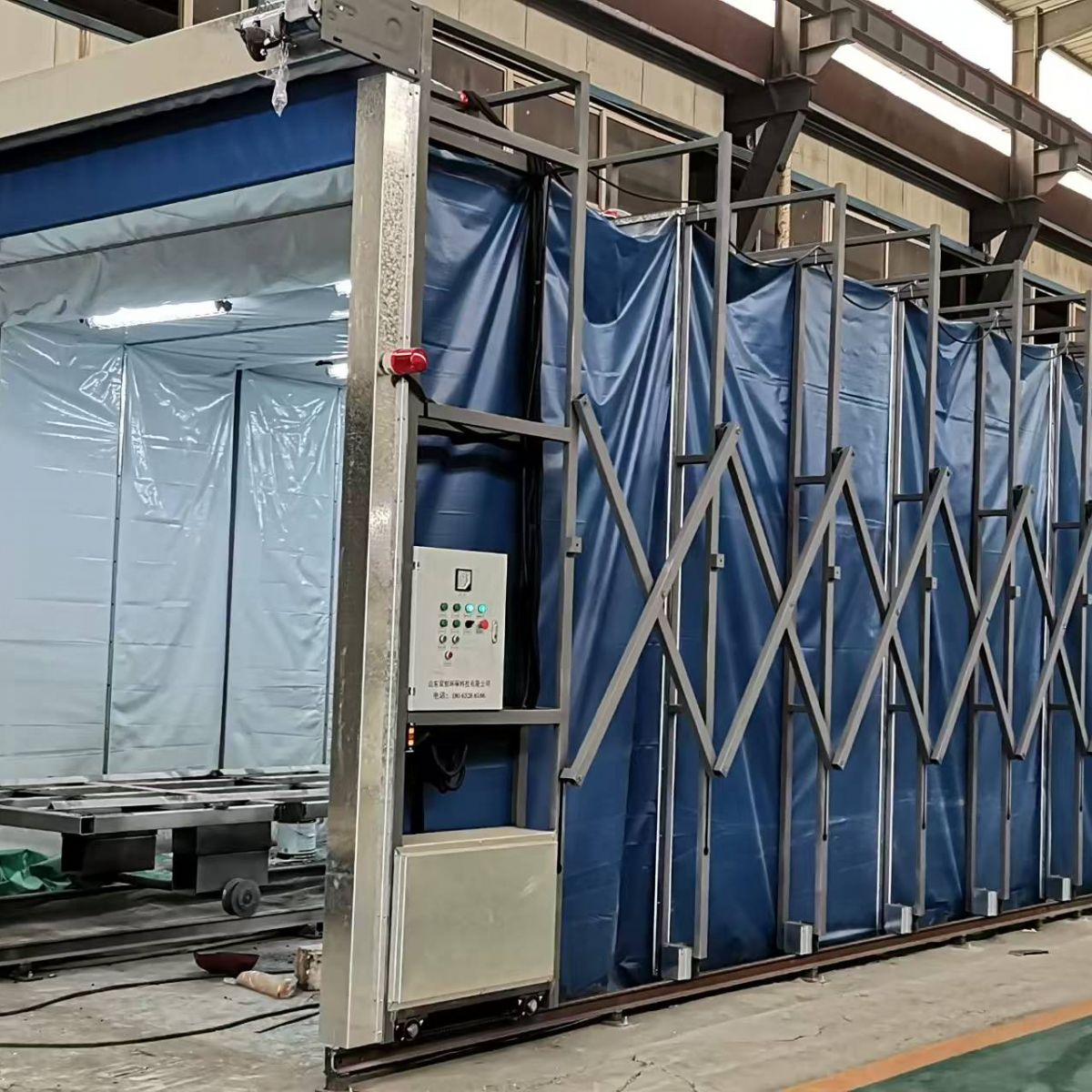 机械设备伸缩移动喷漆房